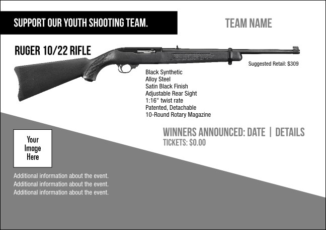 Ruger 10/22 Rifle V1 Postcard Product Front