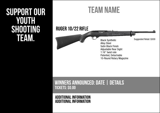 Ruger 10/22 Rifle V2 Postcard Product Front