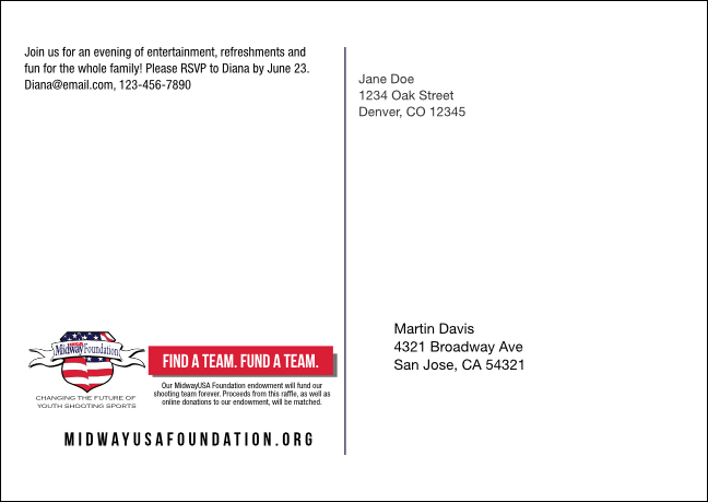 Custom V1 Postcard Product Back