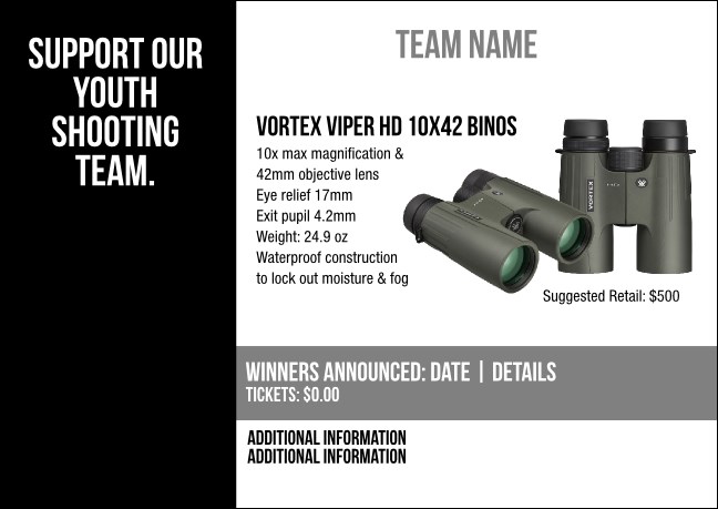 Vortex Viper HD 10x42 Binos V2 Postcard Product Front