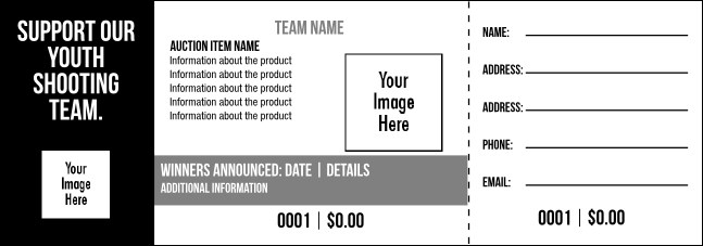 Custom V2 Raffle Ticket Product Front