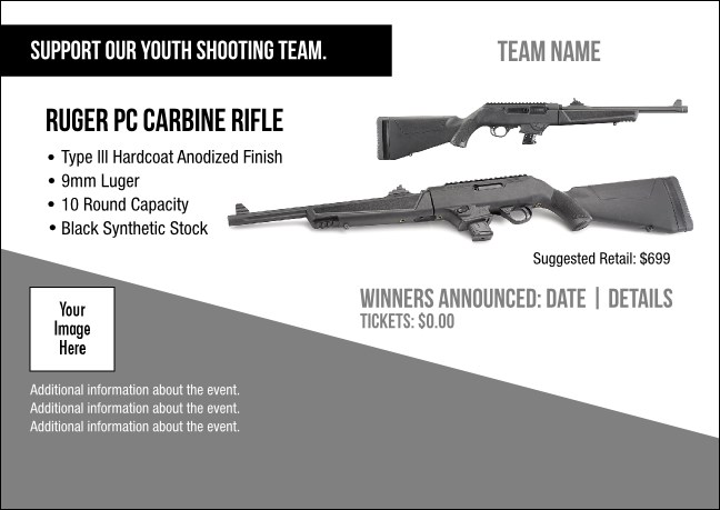 Ruger PC Carbine Rifle V1 Postcard Product Front