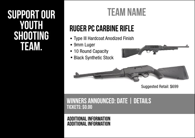 Ruger PC Carbine Rifle V2 Postcard Product Front