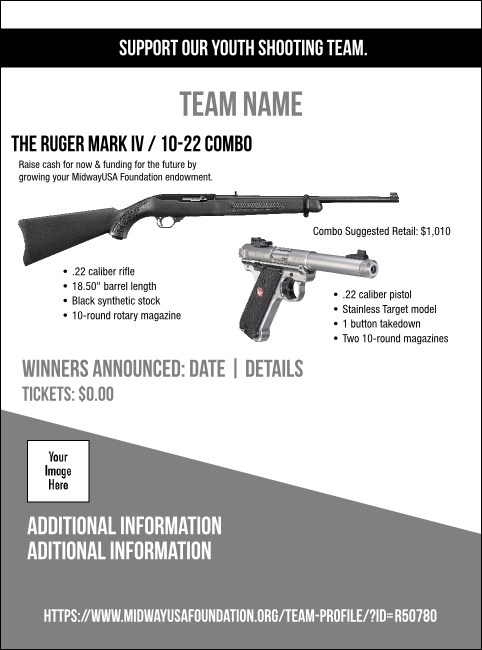 The Ruger Mark IV / 10-22 Combo Flyer V1 Product Front