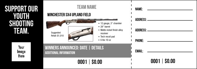 Winchester SX4 Upland Field Raffle Ticket V2 Product Front