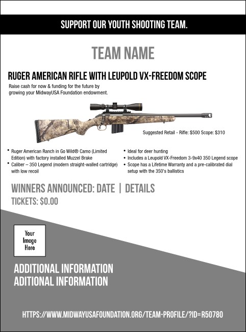 Ruger American Rifle with Leupold VX-Freedom Scope Flyer V1 Product Front