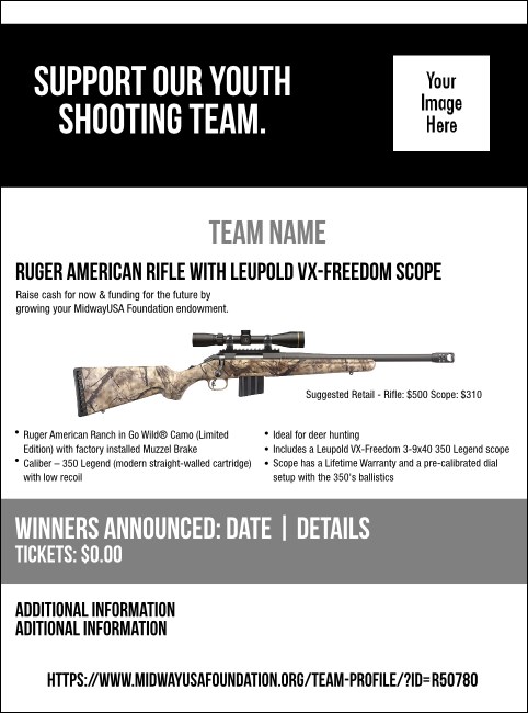 Ruger American Rifle with Leupold VX-Freedom Scope Flyer V2 Product Front