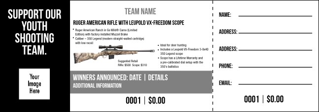 Ruger American Rifle with Leupold VX-Freedom Scope Raffle Ticket V2