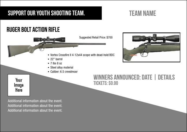 Ruger Bolt Action Rifle Postcard V1 Product Front