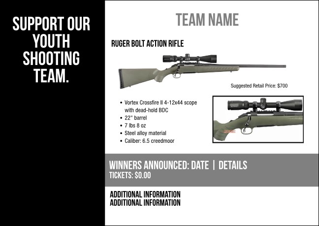 Ruger Bolt Action Rifle Postcard V2 Product Front