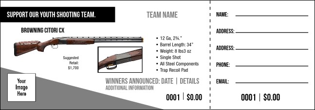 Browning Citori CX Raffle Ticket V1 Product Front