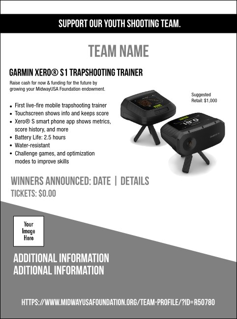 Garmin Xero® S1 Trapshooting Trainer Flyer V1 Product Front