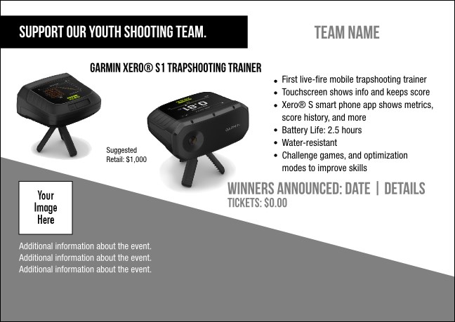Garmin Xero® S1 Trapshooting Trainer Postcard V1 Product Front