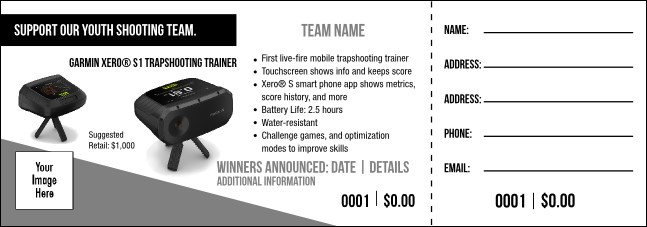 Garmin Xero® S1 Trapshooting Trainer Raffle Ticket V1 Product Front