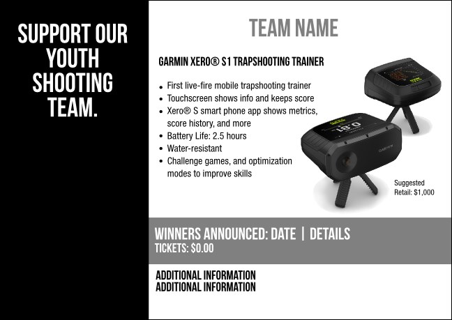 Garmin Xero® S1 Trapshooting Trainer Postcard V2 Product Front