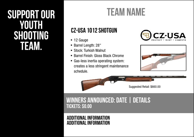 CZ-USA 1012 Shotgun Postcard V2 Product Front