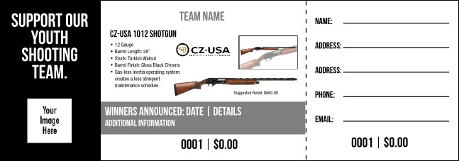 CZ-USA 1012 Shotgun Raffle Ticket V2