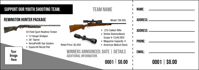 Remington Hunter Package Raffle Ticket V1 Product Front