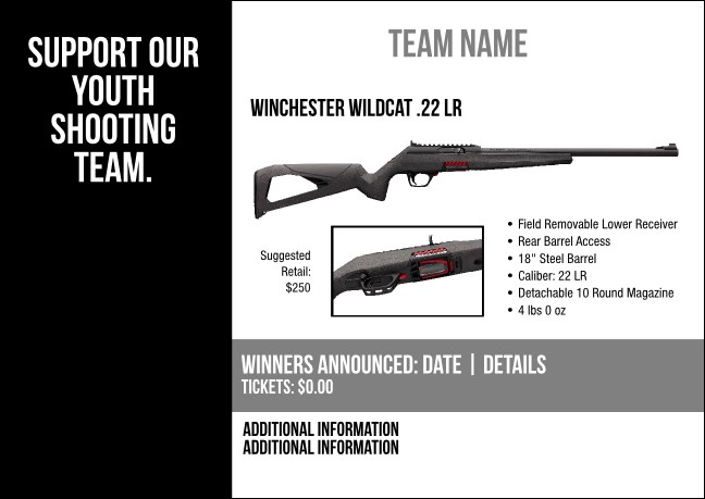 Winchester Wildcat .22 LR Postcard V2 Product Front