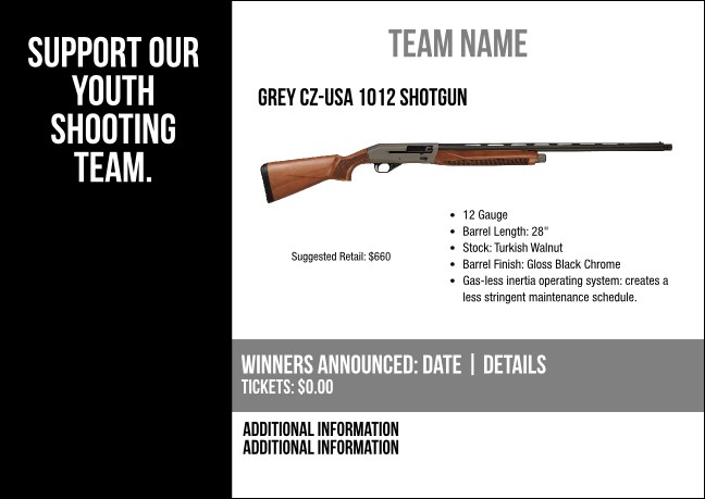 Grey CZ-USA 1012 Shotgun Postcard V2 Product Front