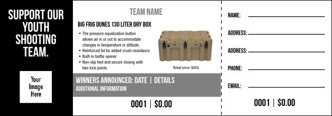 Big Frig Dunes 130 Liter Dry Box Raffle Ticket V2 Product Front