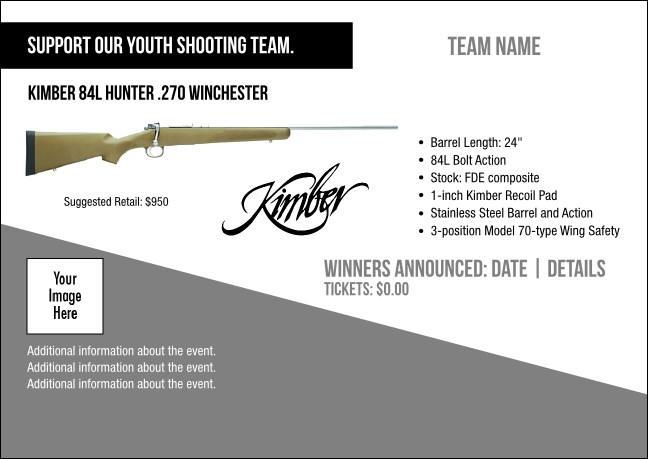 Kimber 84L Hunter .270 Winchester Postcard V1