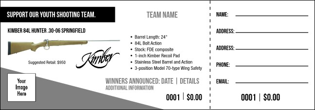 Kimber 84L Hunter .30-06 Springfield Raffle Ticket V1 Product Front