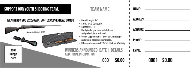 Weatherby VGD S2 270Win, Vortex Copperhead combo Raffle Ticket V1 Product Front