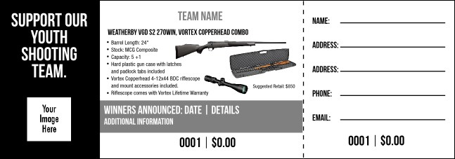 Weatherby VGD S2 270Win, Vortex Copperhead combo Raffle Ticket V2 Product Front
