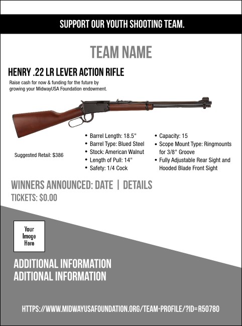 Henry .22 LR Lever Action Rifle Flyer V1 Product Front