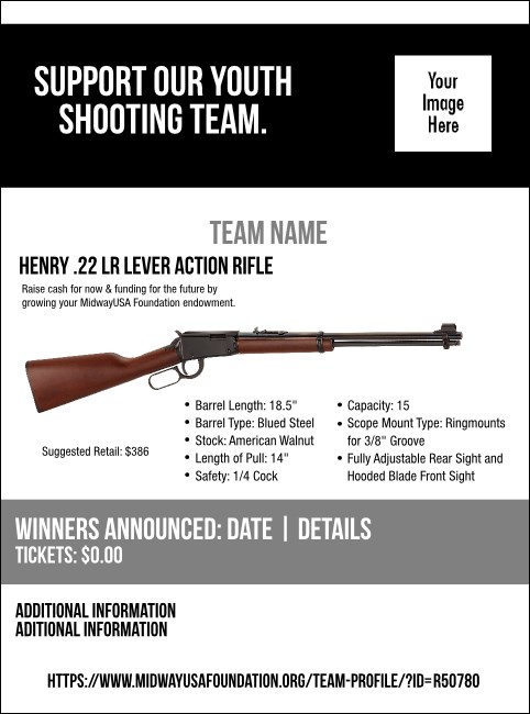 Henry .22 LR Lever Action Rifle Flyer V2 Product Front