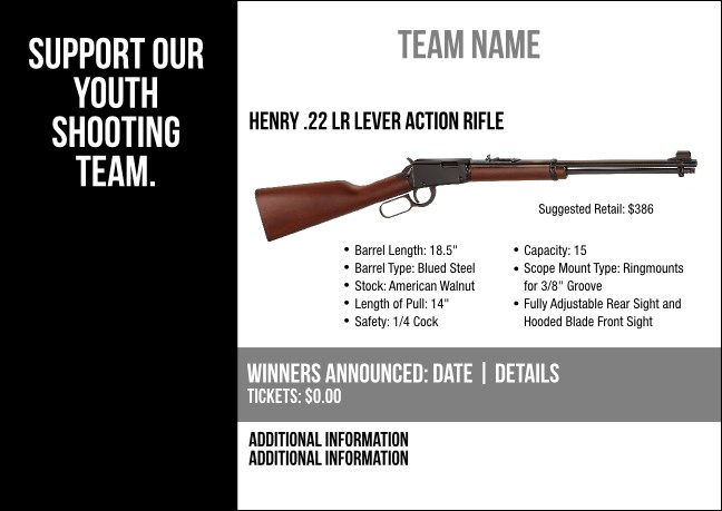 Henry .22 LR Lever Action Rifle Postcard V2