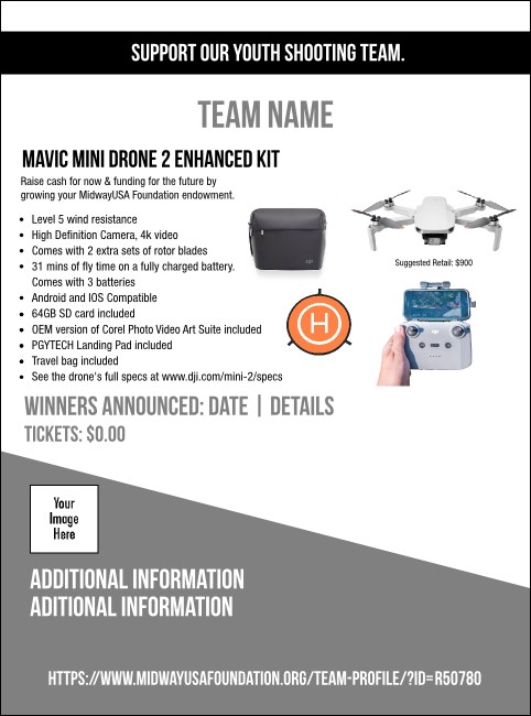 Mavic Mini Drone 2 Enhanced Kit Flyer V1 Product Front
