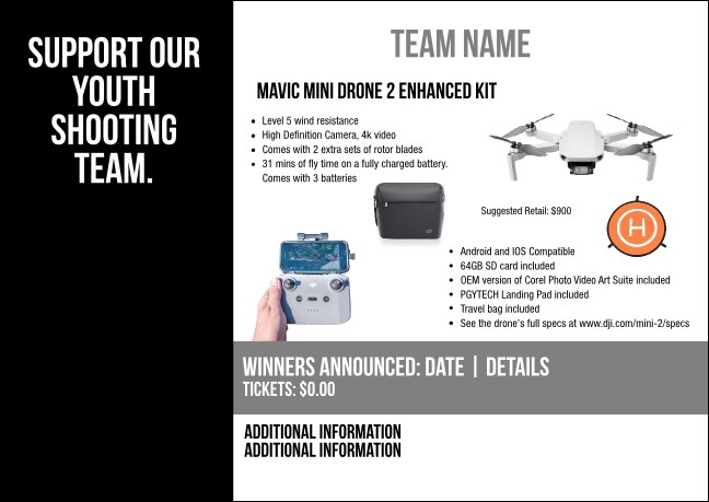 Mavic Mini Drone 2 Enhanced Kit Postcard V2 Product Front
