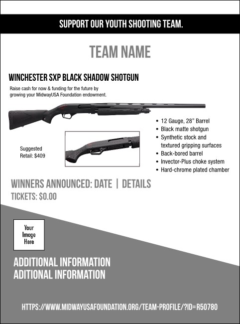 Winchester SXP Black Shadow Shotgun Flyer V1 Product Front