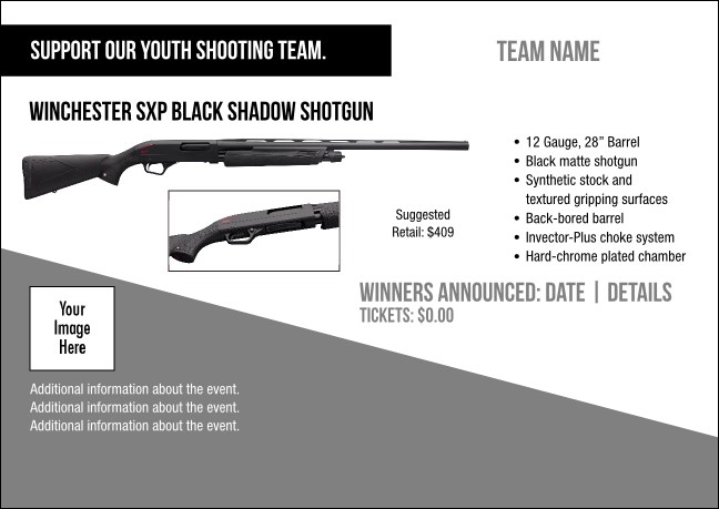 Winchester SXP Black Shadow Shotgun Postcard V1 Product Front