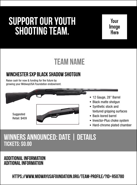 Winchester SXP Black Shadow Shotgun Flyer V2 Product Front