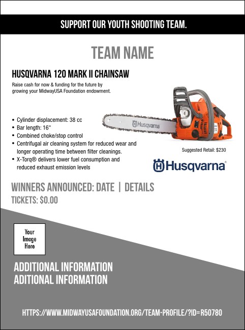 Husqvarna 120 Mark II Chainsaw Flyer V1 Product Front