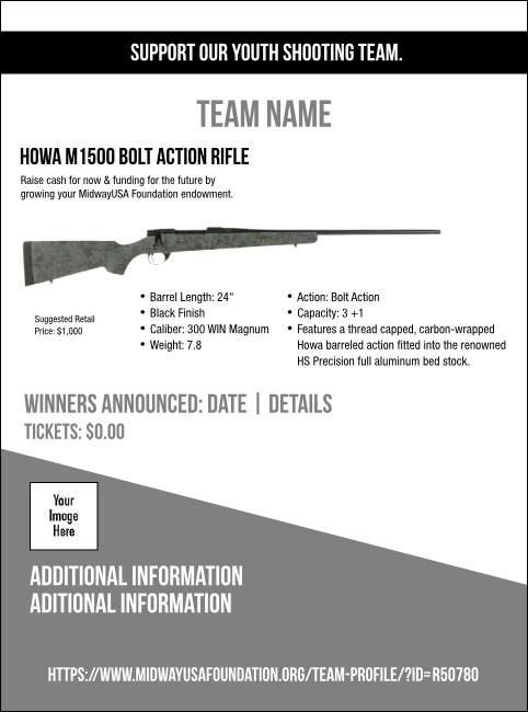 Howa M1500 Bolt Action Rifle Flyer V1 Product Front