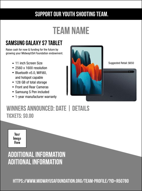 Samsung Galaxy S7 Tablet Flyer V1 Product Front