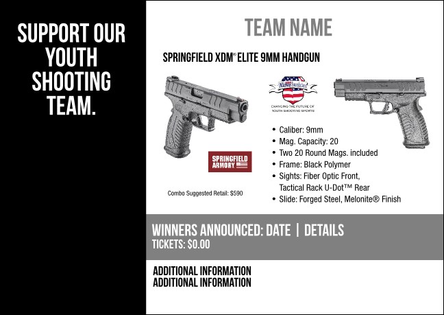 Springfield XDM® Elite 9mm Handgun Postcard V2 Product Front