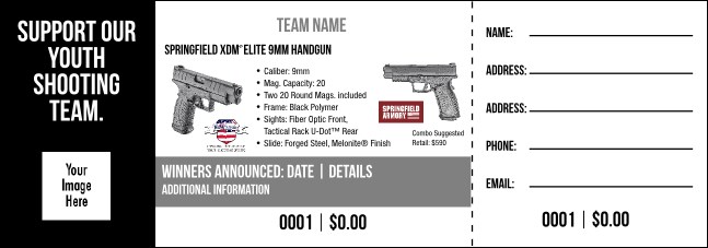 Springfield XDM® Elite 9mm Handgun Raffle Ticket V2 Product Front