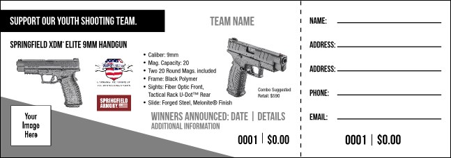 Springfield XDM® Elite 9mm Handgun Raffle Ticket V1 Product Front
