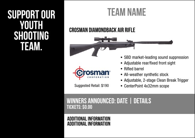 Crosman Diamondback Air Rifle Postcard V2 Product Front