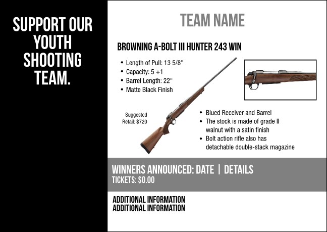 Browning A-Bolt III Hunter 243 Win Postcard V2 Product Front