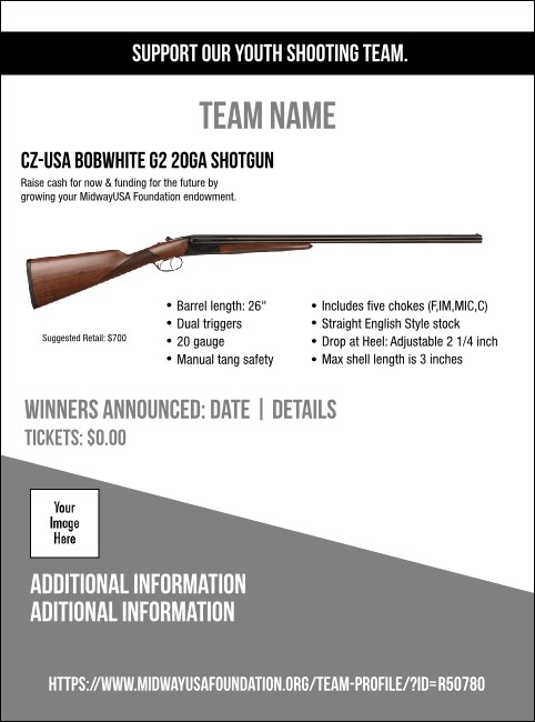 CZ-USA Bobwhite G2 20ga Shotgun Flyer V1 Product Front