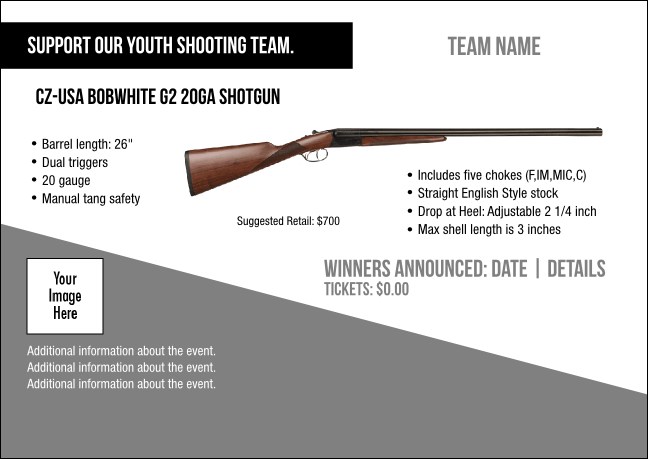 CZ-USA Bobwhite G2 20ga Shotgun Postcard V1 Product Front