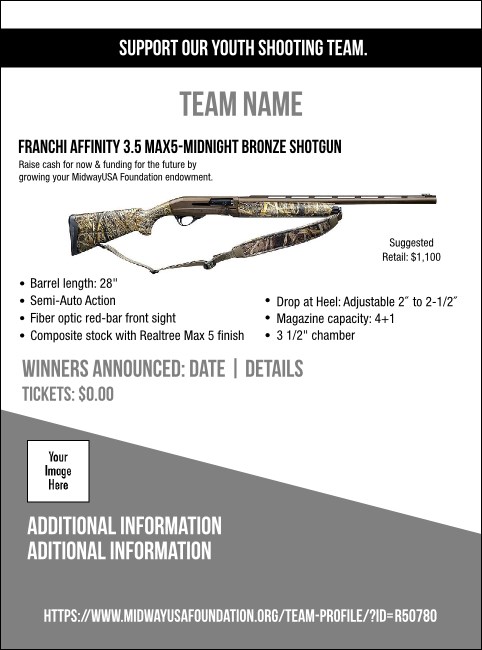 Franchi Affinity 3.5 Max5-Midnight Bronze Shotgun Flyer V1 Product Front