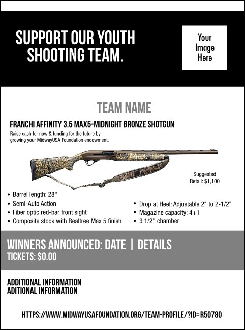 Franchi Affinity 3.5 Max5-Midnight Bronze Shotgun Flyer V2 Product Front