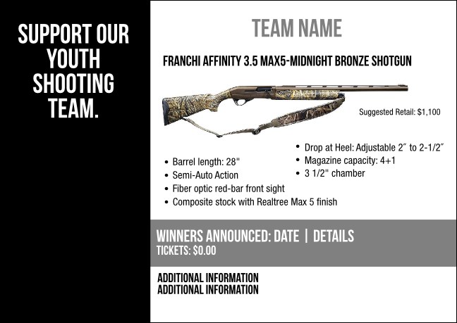 Franchi Affinity 3.5 Max5-Midnight Bronze Shotgun Postcard V2 Product Front